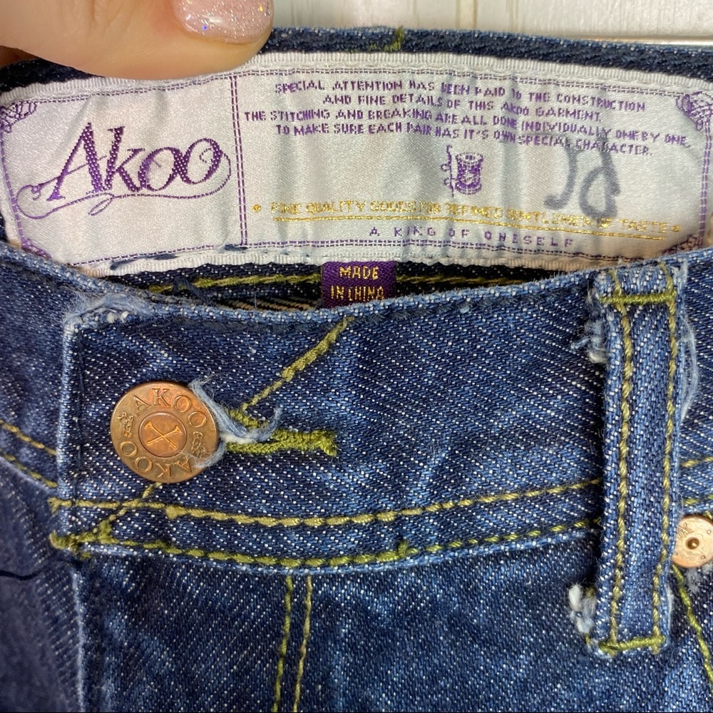 A.K.O.O. Denim Men’s Blue Jeans Size 36 Streetwear - Picture 3 of 16